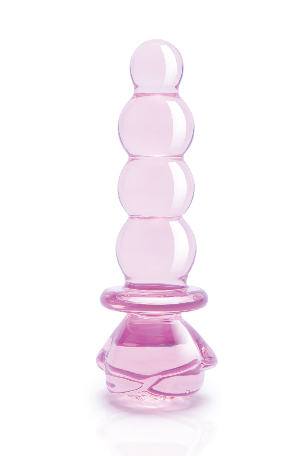 Tappo in vetro smaltato a forma di rosa con perline