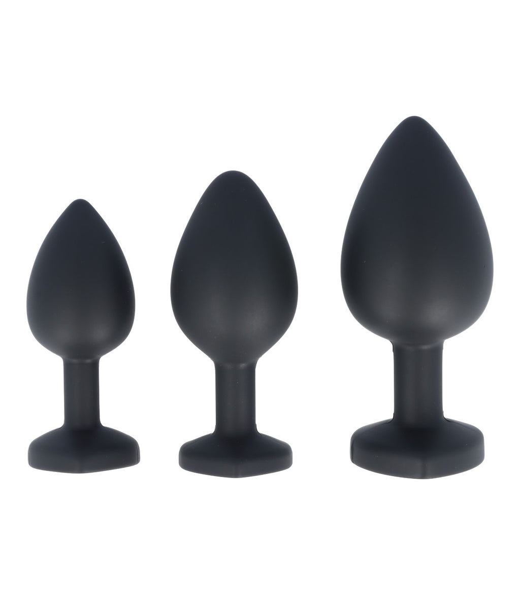 SET SPINA X3 E14 SILICONE CUORE NERO-RUBINO
