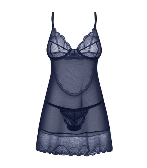 CAMICIA E PERIZOMA BLU DA NOTTE XL/2XL