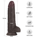 Pene artificiale in silicone a doppio strato Sliding Skin Pro II da 8,5 pollici (nero)